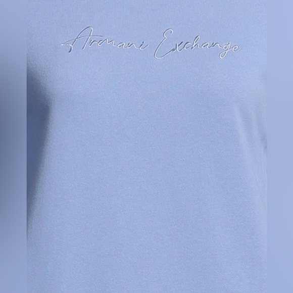 Armani Exchange Cursive Logo Sweatshirt Dress A/X lavender Size M NWOT - Picture 4 of 7